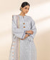 Women's Unstitched Lawn Printed Grey 3 Piece Suit